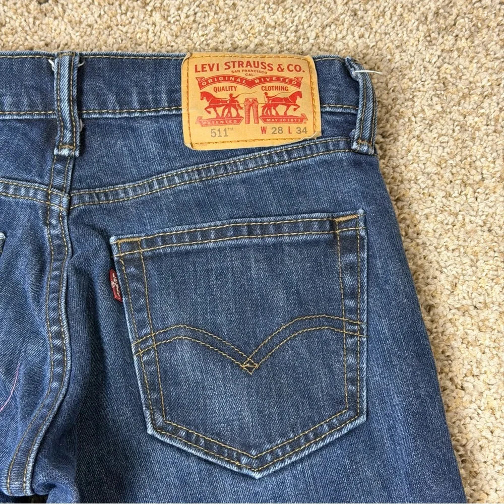 Levi’s 511 Slim Fit Jeans 28x34 Medium Wash - Picture 7 of 9